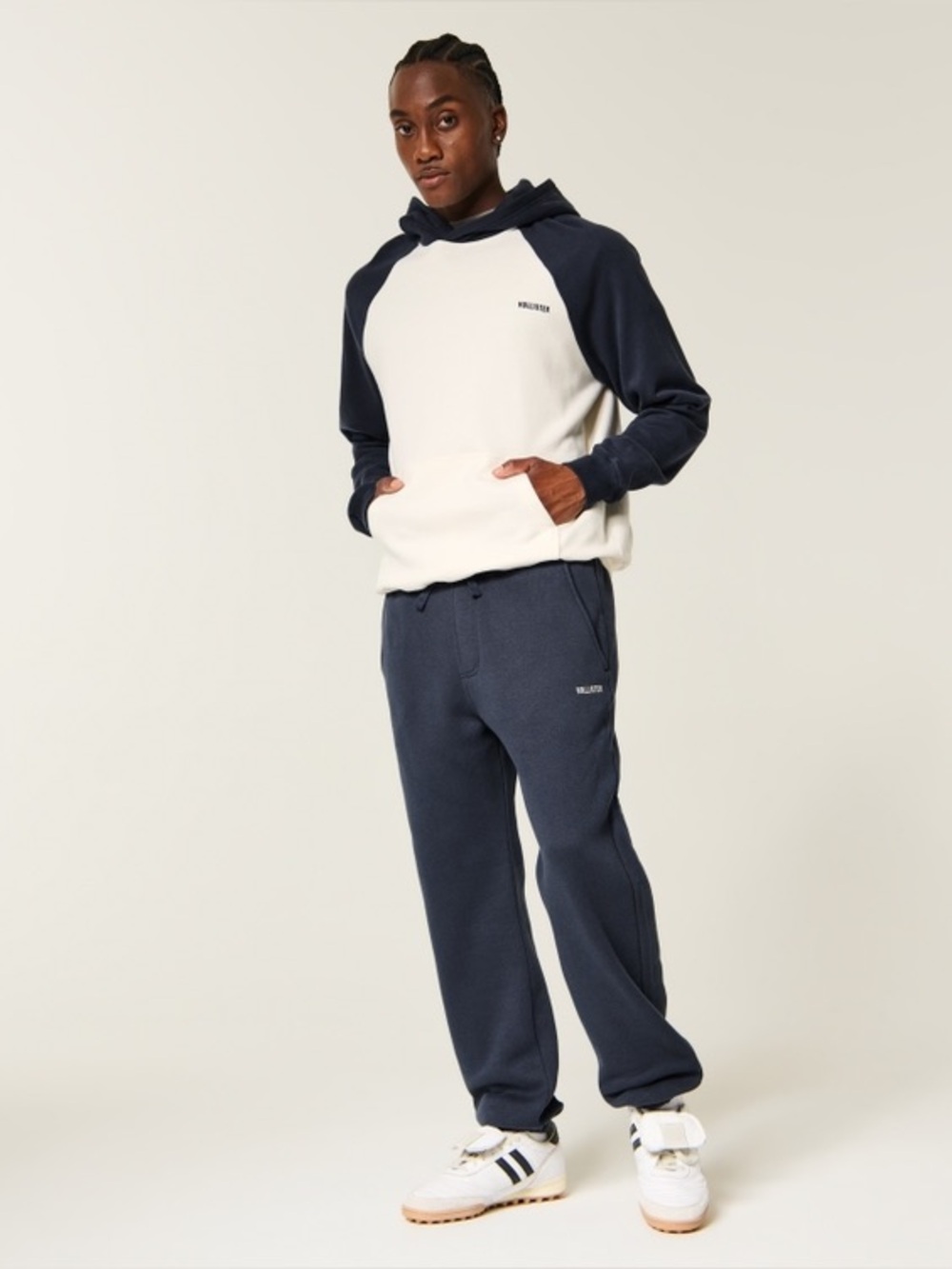 Hollister Men's Taupe Brown Fleece Joggers
